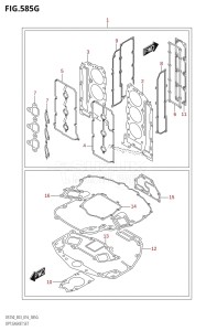 DF225T From 22503F-610001 (E03)  2016 drawing OPT:GASKET SET (DF250ST:E03)