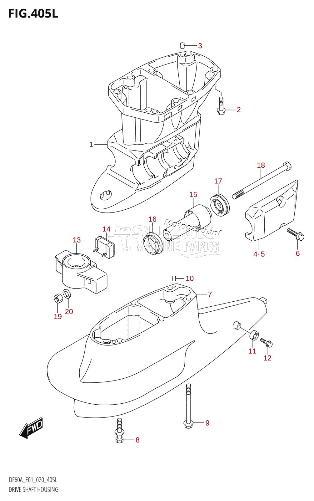 DRIVE SHAFT HOUSING (DF40ASVT:E34)