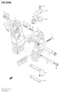 DF115T From 11501F-421001 (E01 E40)  2004 drawing CLAMP BRACKET