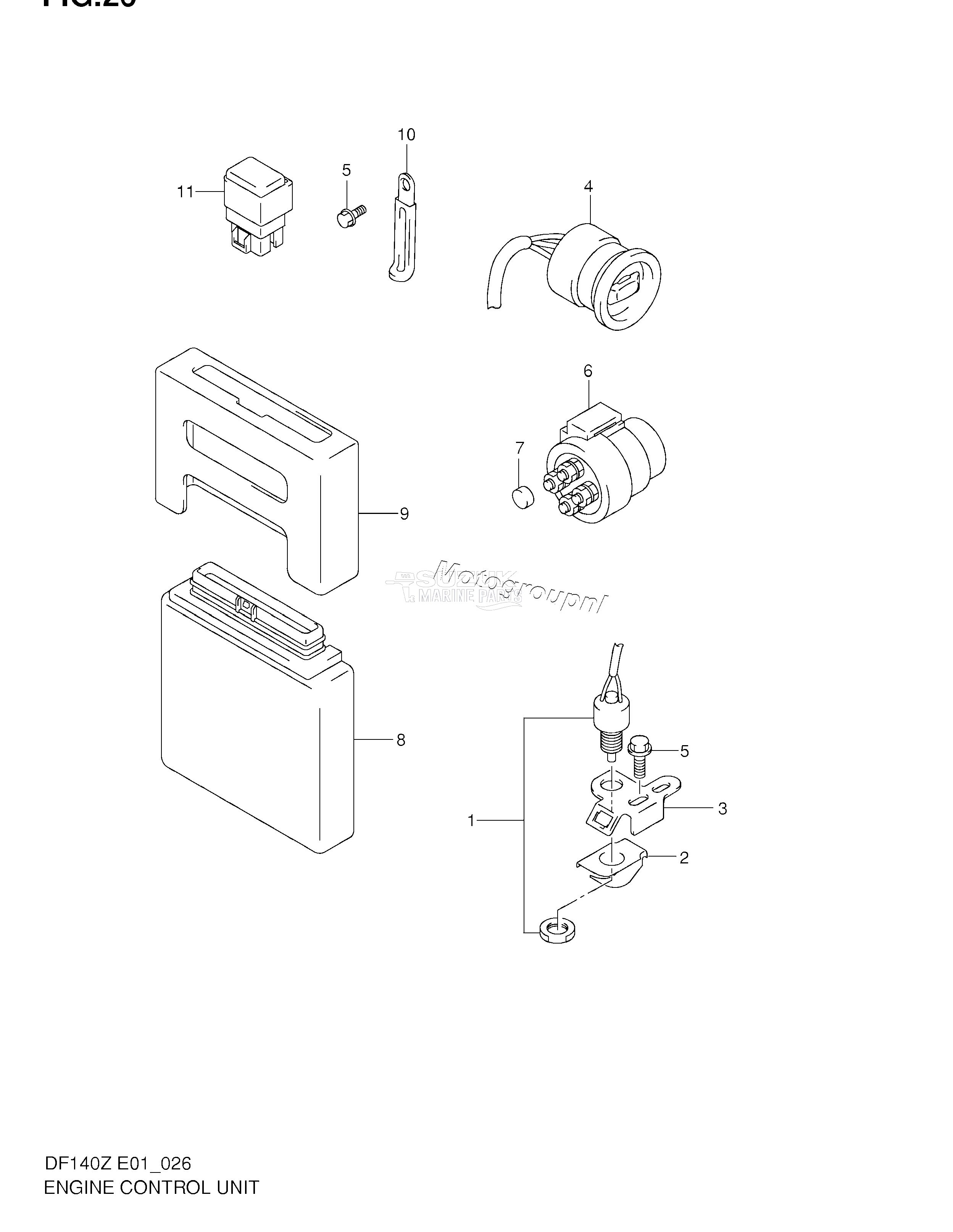 PTT SWITCH & ENGINE CONTROL UNIT