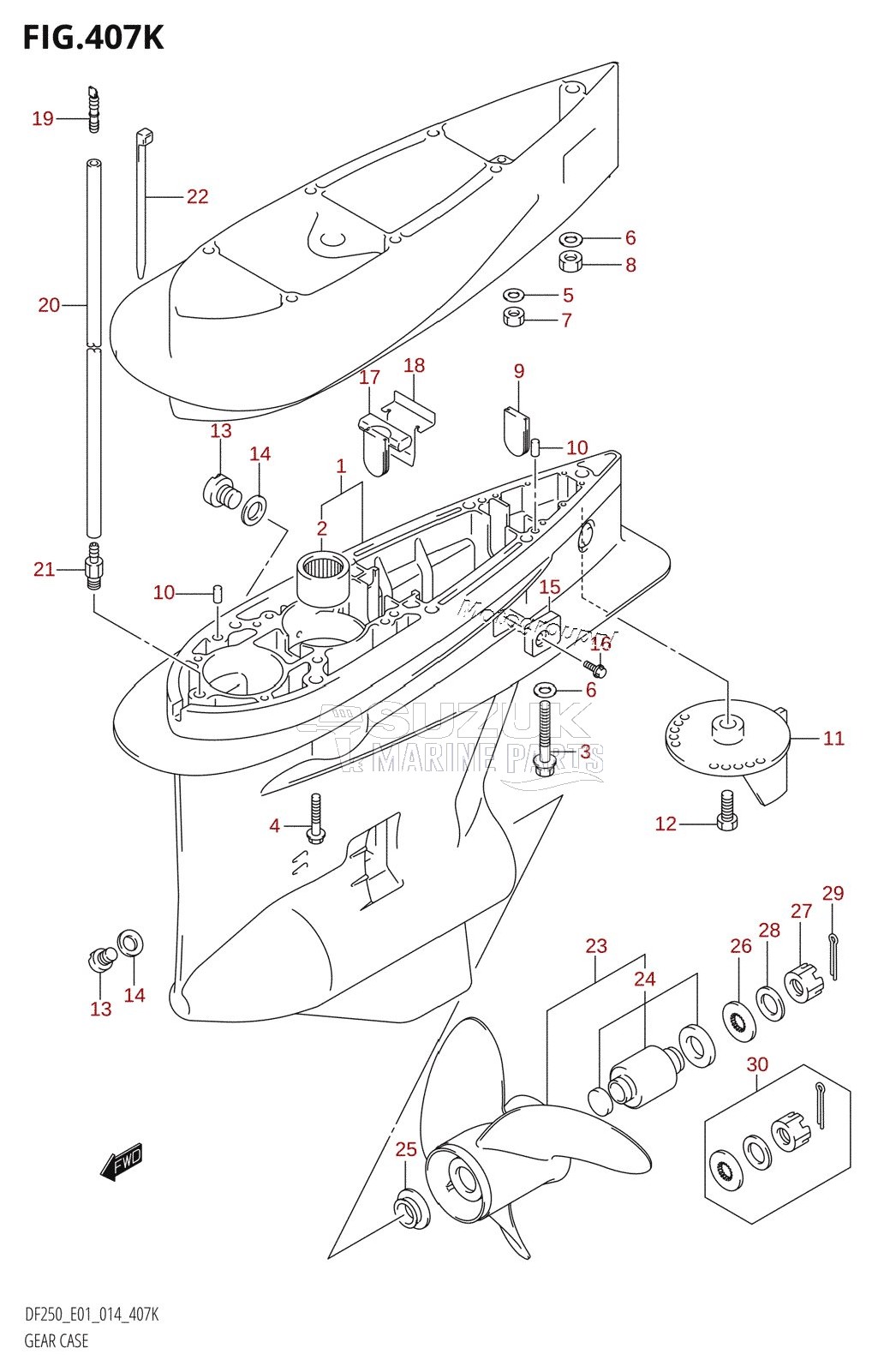 GEAR CASE (DF250T:E40)