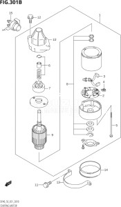 05001F-151001 (2001) 50hp E01 E11-Gen. Export 1-and 2 (DF50QHK1  DF50TK1) DF50 drawing STARTING MOTOR (K1,K2,K3,K4)