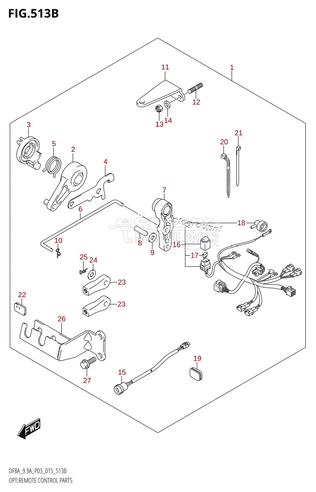 OPT:REMOTE CONTROL PARTS (DF9.9A:P03)