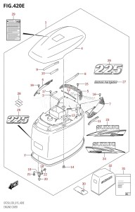 DF250T From 25004F-510001 (E03)  2015 drawing ENGINE COVER (DF225T:E03)