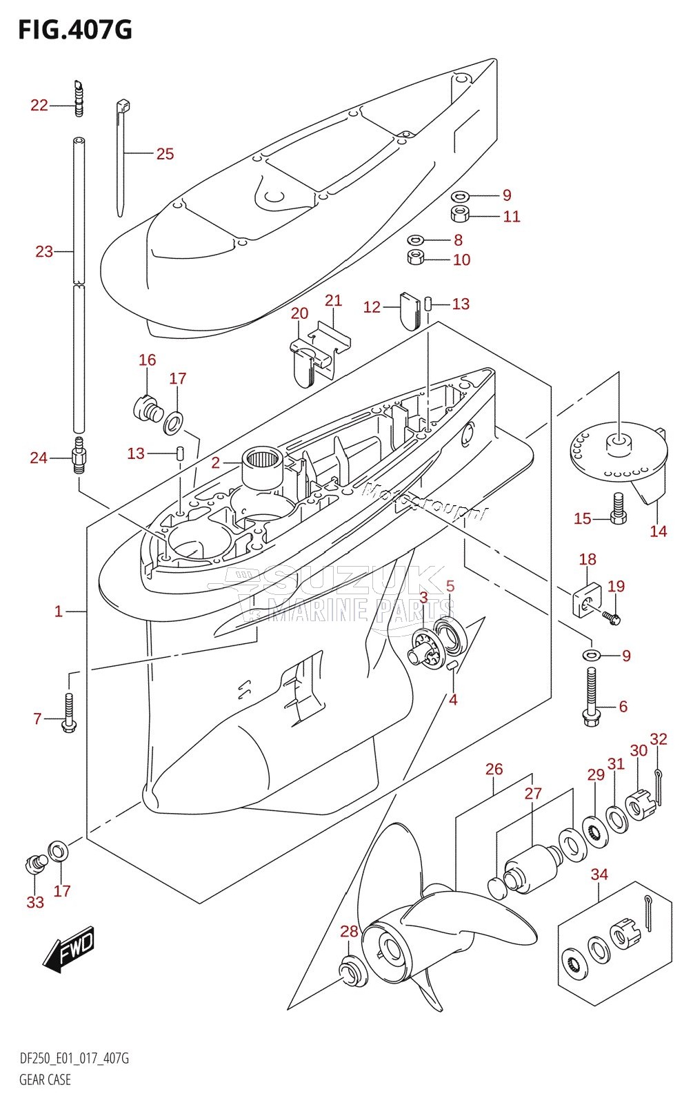 GEAR CASE (DF225Z:E01)