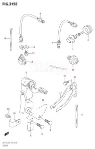 DF150ZG From 15002Z-410001 (E40)  2014 drawing SENSOR (DF150Z:E01)