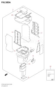 07003F-010001 (2010) 70hp E03-USA (DF70A  DF70AT  DF70AT    DF70ATH  DF70ATH   DF70ATH    DF70ATK10) DF70A drawing OPT:GASKET SET