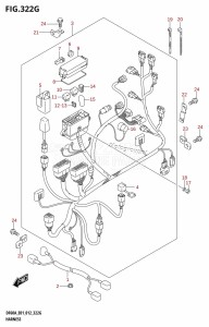 DF40A From 04003F-210001 (E01)  2012 drawing HARNESS (DF60A:E40)