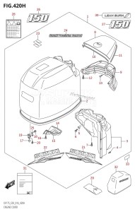 DF175Z From 17502Z-610001 (E03)  2016 drawing ENGINE COVER (DF150ZG:E03)