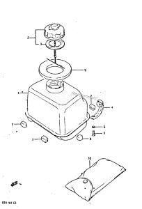 DT4 From 00402-501001 till 510778 ()  1985 drawing FUEL TANK