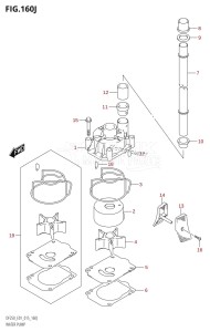 DF225Z From 22503Z-510001 (E01 E40)  2005 drawing WATER PUMP (DF250T:E01)