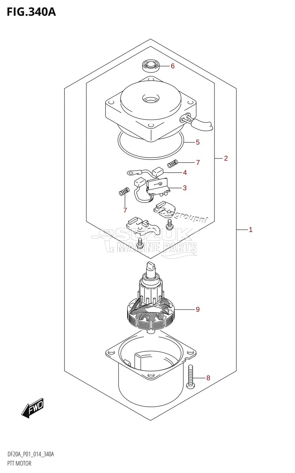 PTT MOTOR (DF9.9BT:P01)