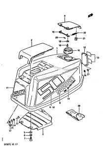 DT50 From 05003-401001 ()  1984 drawing ENGINE COVER