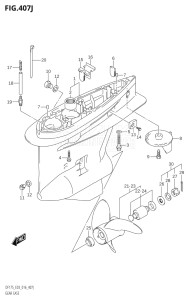 17502F-610001 (2016) 175hp E03-USA (DF175T) DF175T drawing GEAR CASE (DF150ST:E03)