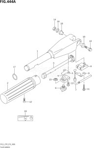 00402F-410001 (2014) 4hp P03-U.S.A (DF4) DF4 drawing TILLER HANDLE