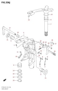 DF100A From 10003F-310001 (E01 E40)  2013 drawing SWIVEL BRACKET (DF140AZ:E01)