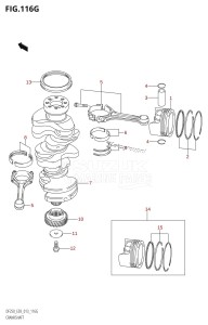 DF250ST From 25004F-310001 (E03)  2013 drawing CRANKSHAFT (DF250ST:E03)