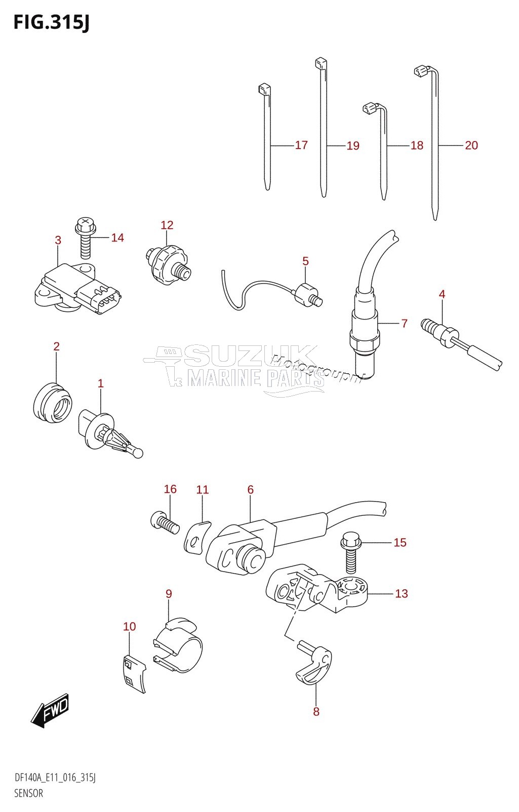 SENSOR (DF140AZ:E40)