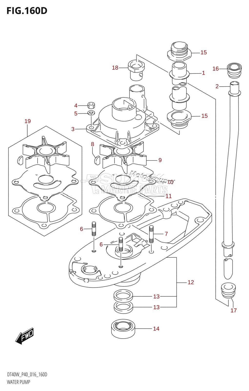 WATER PUMP (DT40WR:P90)