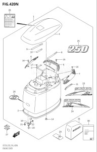 20002F-610001 (2016) 200hp E03-USA (DF200T) DF200 drawing ENGINE COVER (DF250ST:E03)