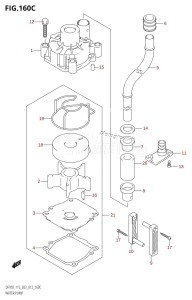 DF115Z From 11502Z-010001 (E03)  2010 drawing WATER PUMP (DF115Z:E03)