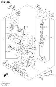 22503Z-810001 (2018) 225hp E03-USA (DF225Z) DF225Z drawing TRIM CYLINDER (XX-TRANSOM)