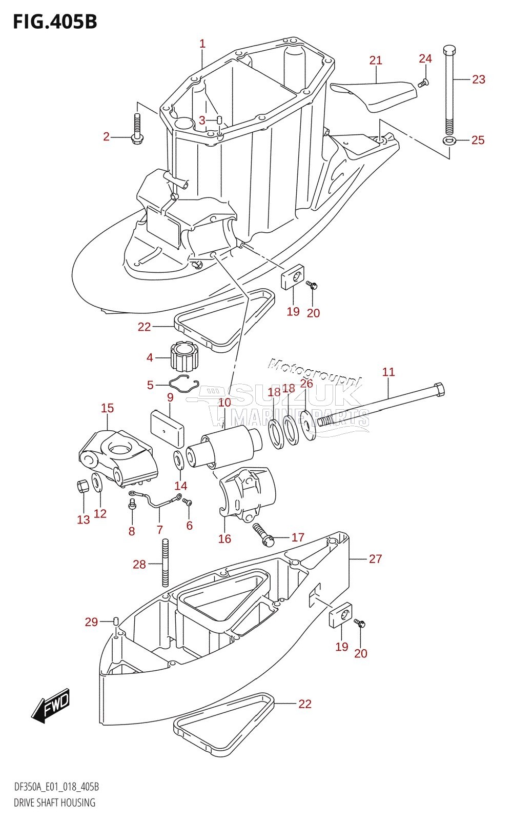 DRIVE SHAFT HOUSING (XX-TRANSOM)