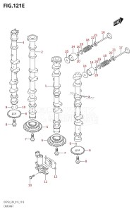 DF225T From 22503F-510001 (E03)  2015 drawing CAMSHAFT (DF250T:E03)