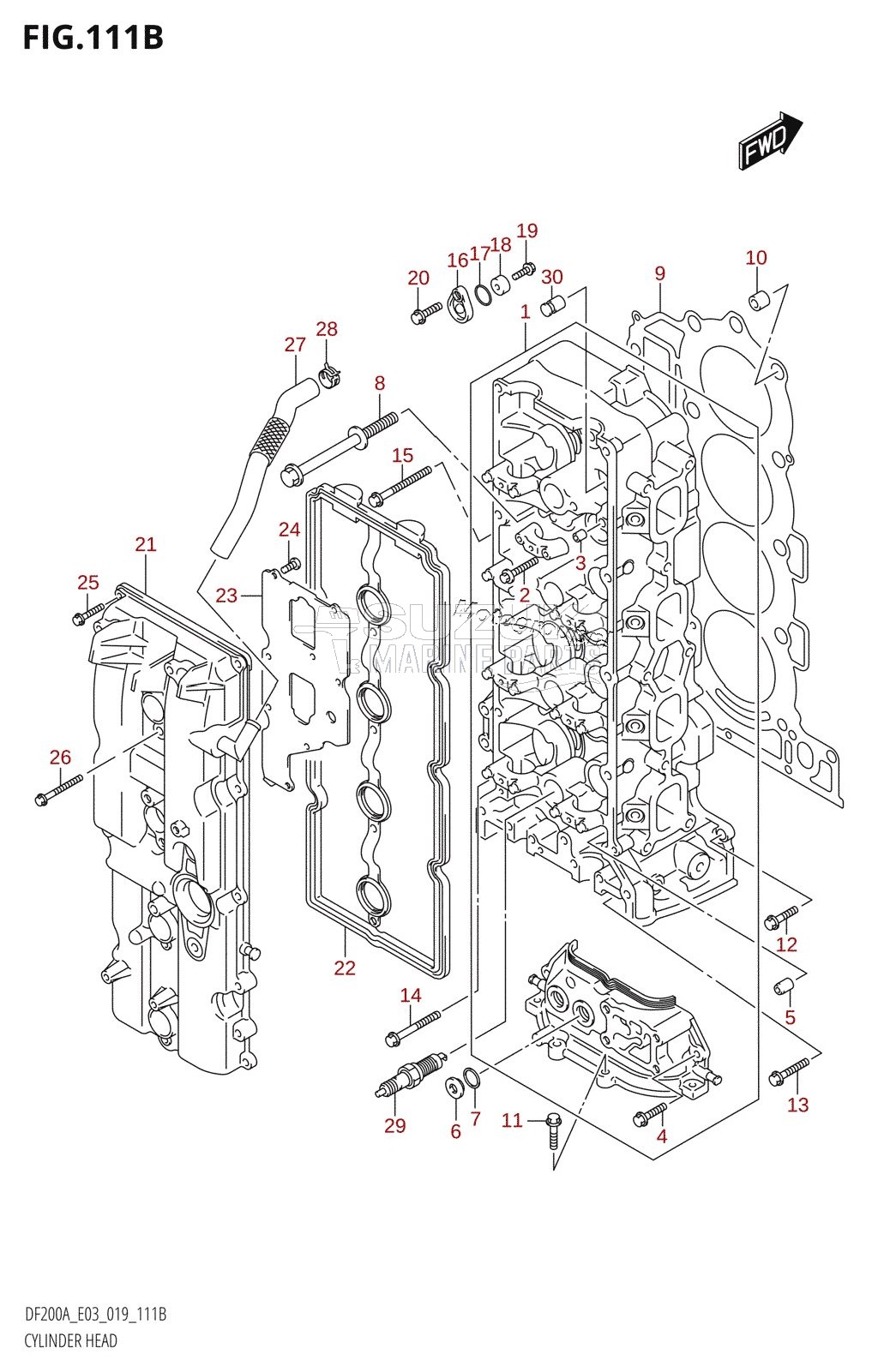 CYLINDER HEAD (DF150AT,DF150AZ)