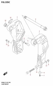 DF40A From 04005F-140001 (E34-Italy)  2021 drawing CLAMP BRACKET (DF40ATH,DF50ATH)