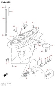 DF150A From 15003F-040001 (E01 E03 E40)  2020 drawing GEAR CASE ((DF200AZ,DF175AZ,DF150AZ):E03:020)