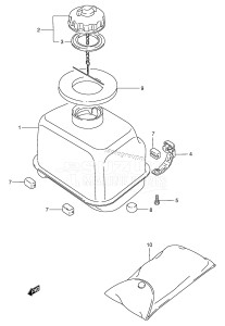 DT4 From 00402-131001 ()  1991 drawing FUEL TANK (DT4,W /​ TANK)