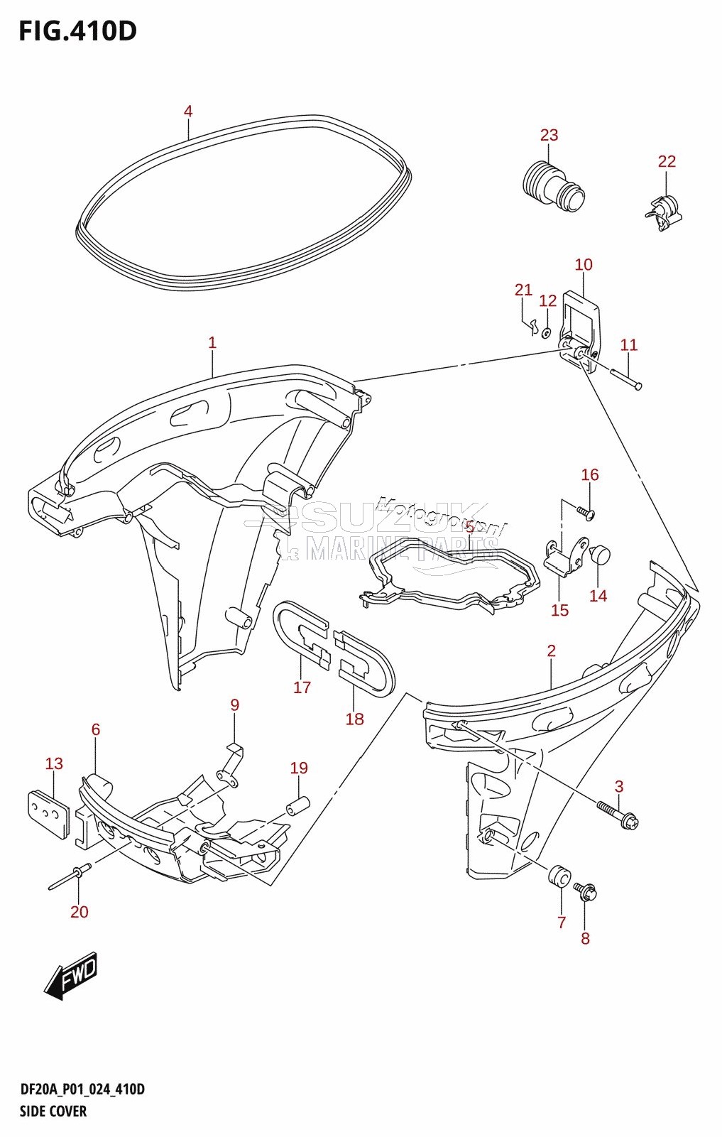 SIDE COVER (DF15AT,DF20AT)