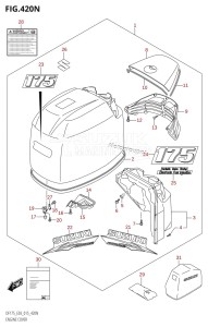 DF175ZG From 17502Z-510001 (E03)  2015 drawing ENGINE COVER (DF175Z:E03)