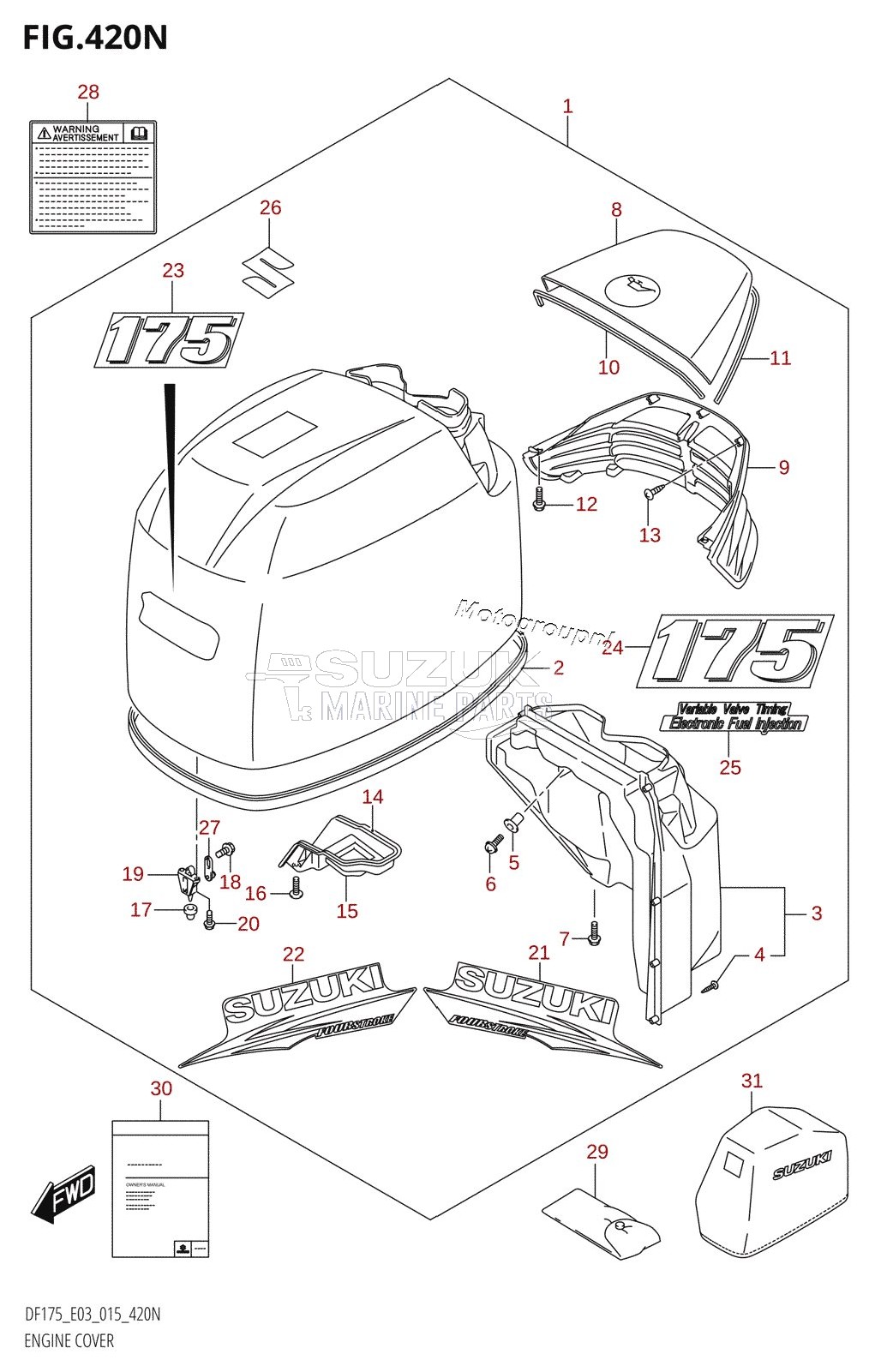 ENGINE COVER (DF175Z:E03)