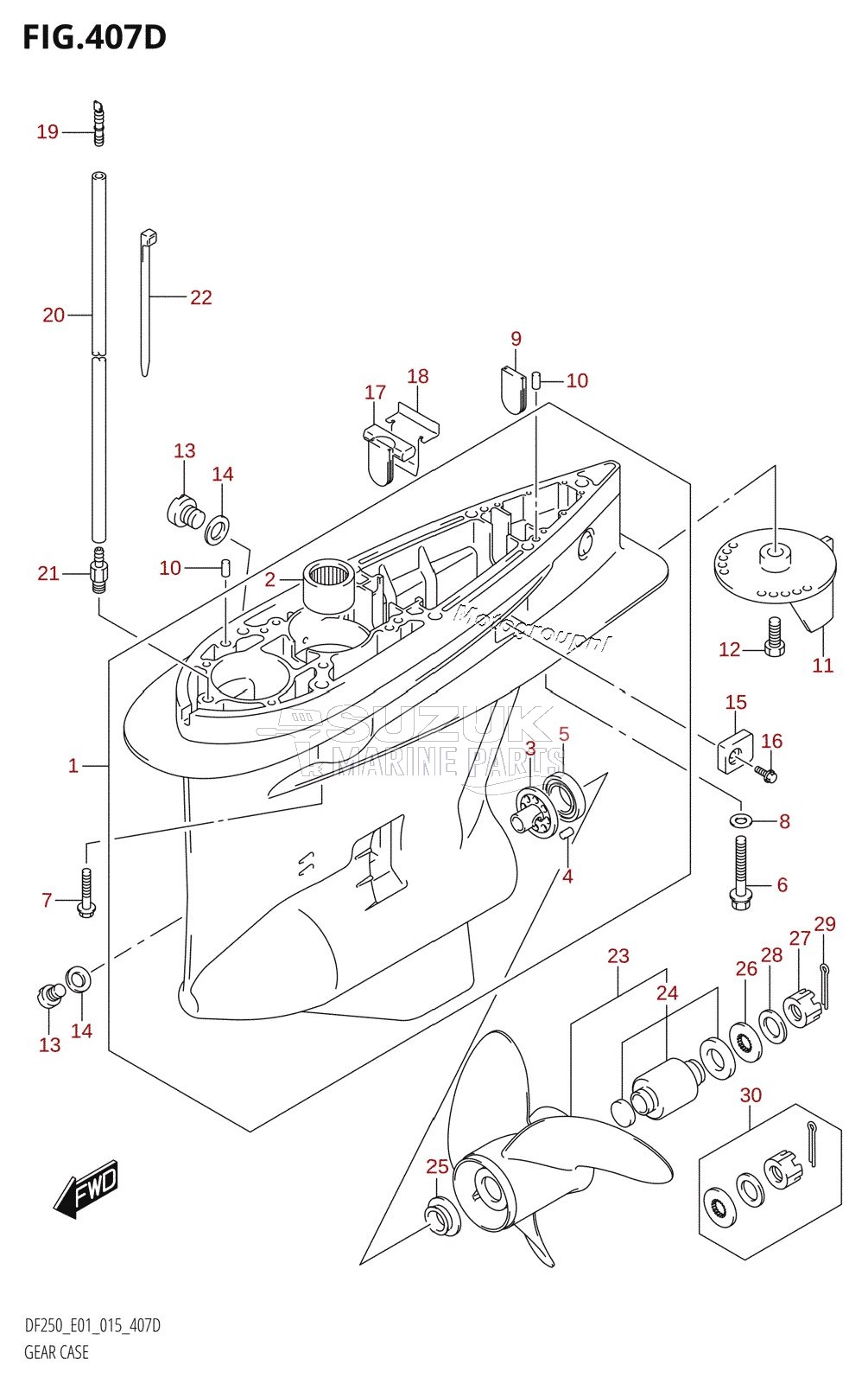 GEAR CASE (DF200Z:E40)