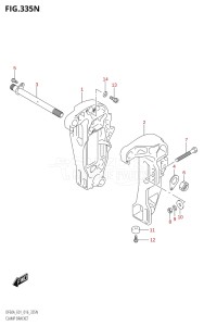 05003F-610001 (2016) 50hp E01-Gen. Export 1 (DF50A  DF50ATH) DF50A drawing CLAMP BRACKET (DF50AVT:E01)