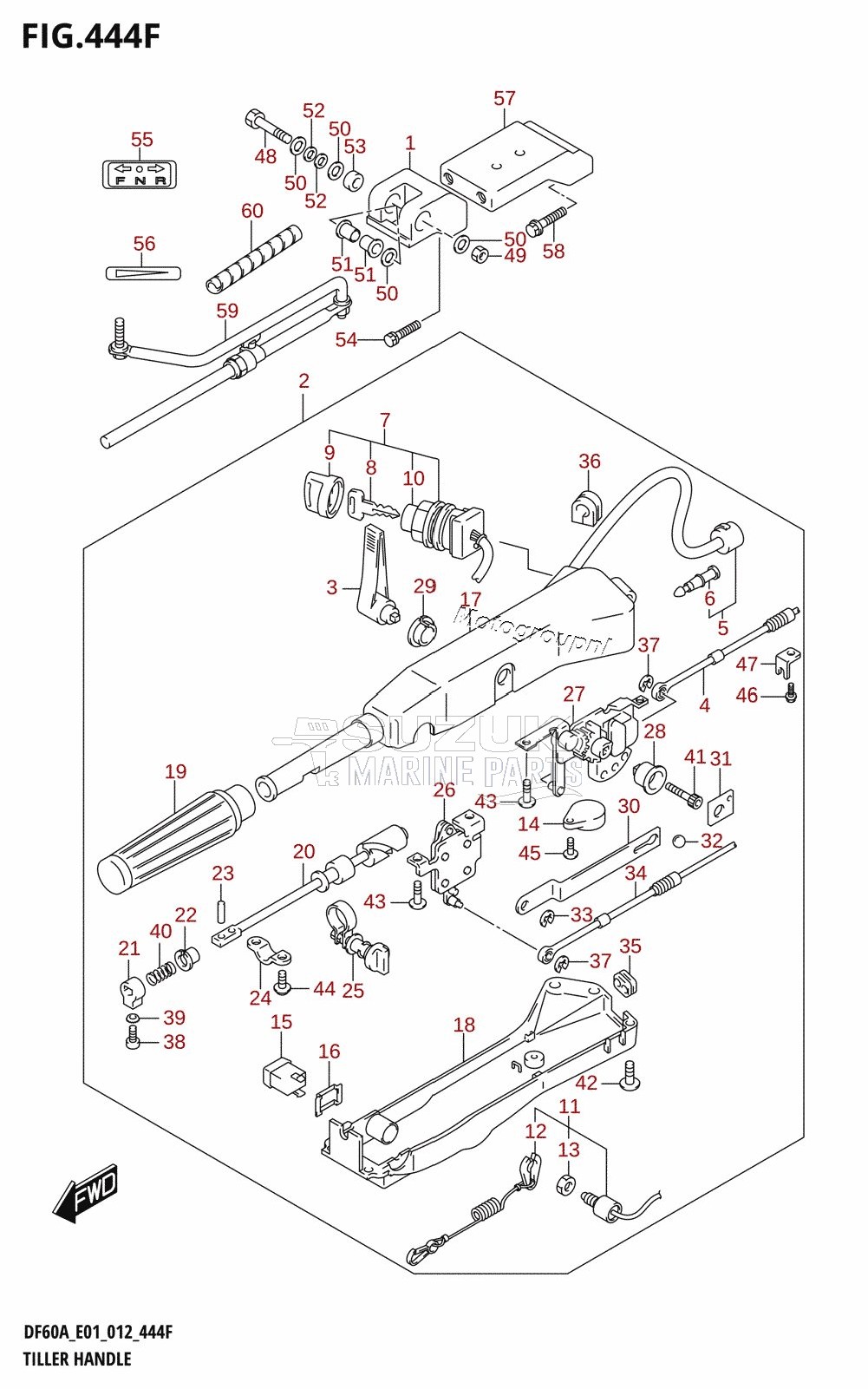 TILLER HANDLE (DF60ATH:E40)