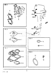 DT15 From 01501-613086 ()  1986 drawing OPTIONAL : GASKET SET