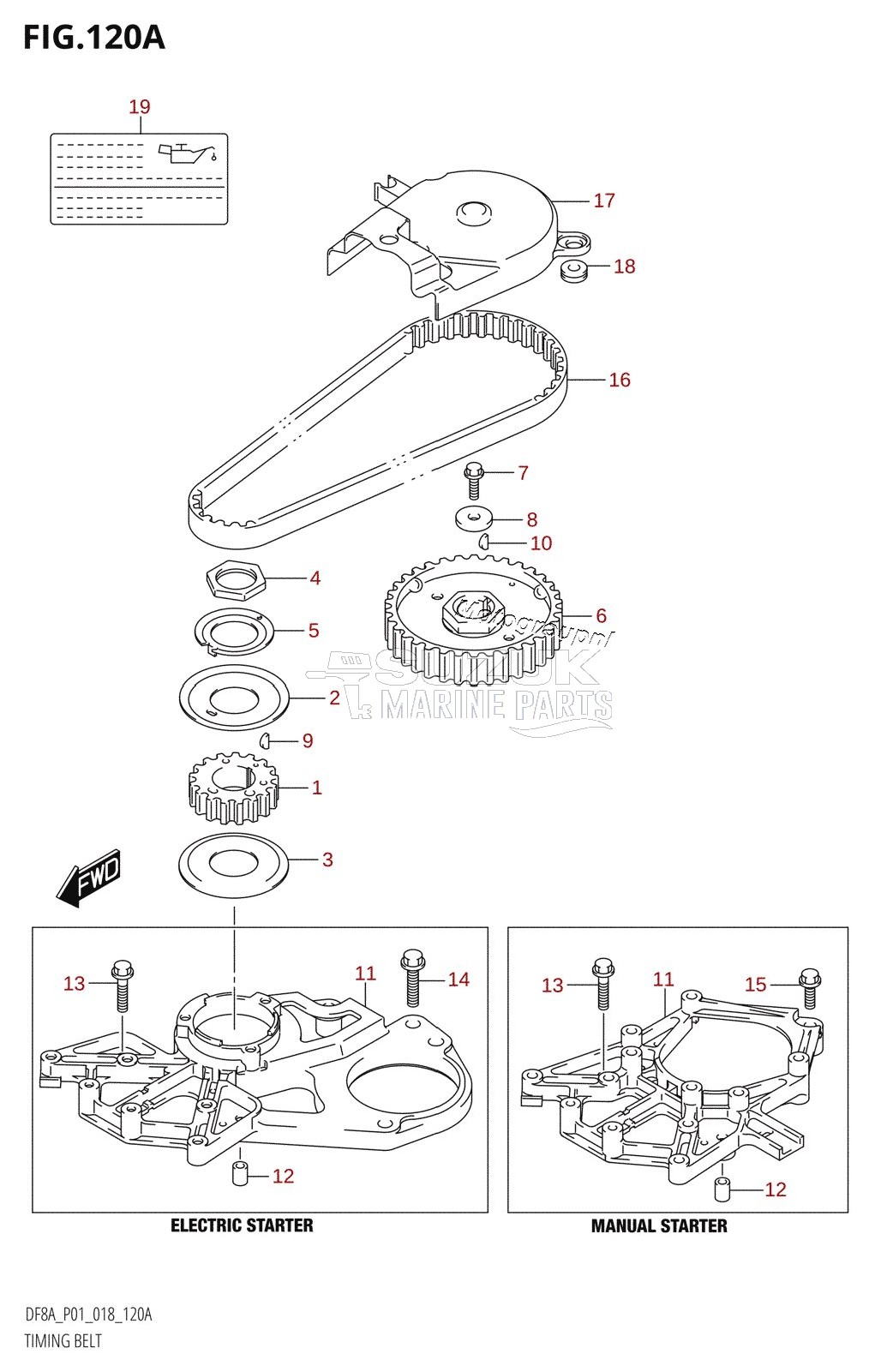 TIMING BELT (DF8A,DF9.9A)