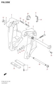 DF115A From 11503F-410001 (E03)  2014 drawing CLAMP BRACKET (DF140AZ:E03)