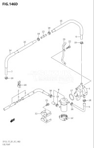 17502F-210001 (2012) 175hp E01 E40-Gen. Export 1 - Costa Rica (DF175T) DF175T drawing FUEL PUMP (DF150Z:E40)