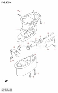 DF60A From 06002F-410001 (E01 E40)  2014 drawing DRIVE SHAFT HOUSING (DF50AVT:E01)