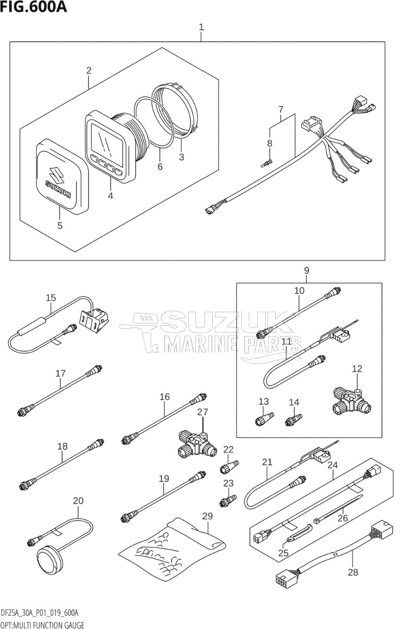 OPT:MULTI FUNCTION GAUGE (DF25AR,DF25AT,DF30AR,DF30AT)