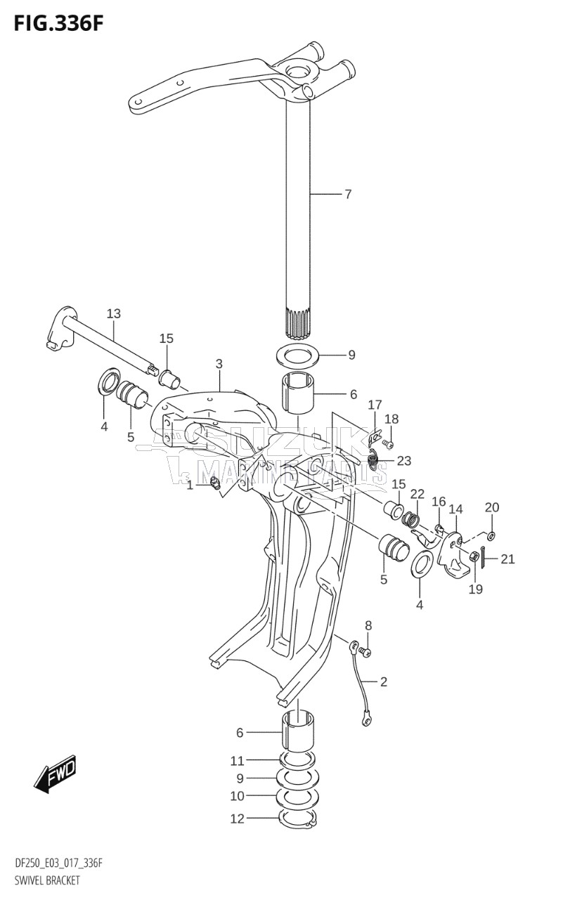 SWIVEL BRACKET (DF250Z:E03:(X-TRANSOM,XX-TRANSOM))