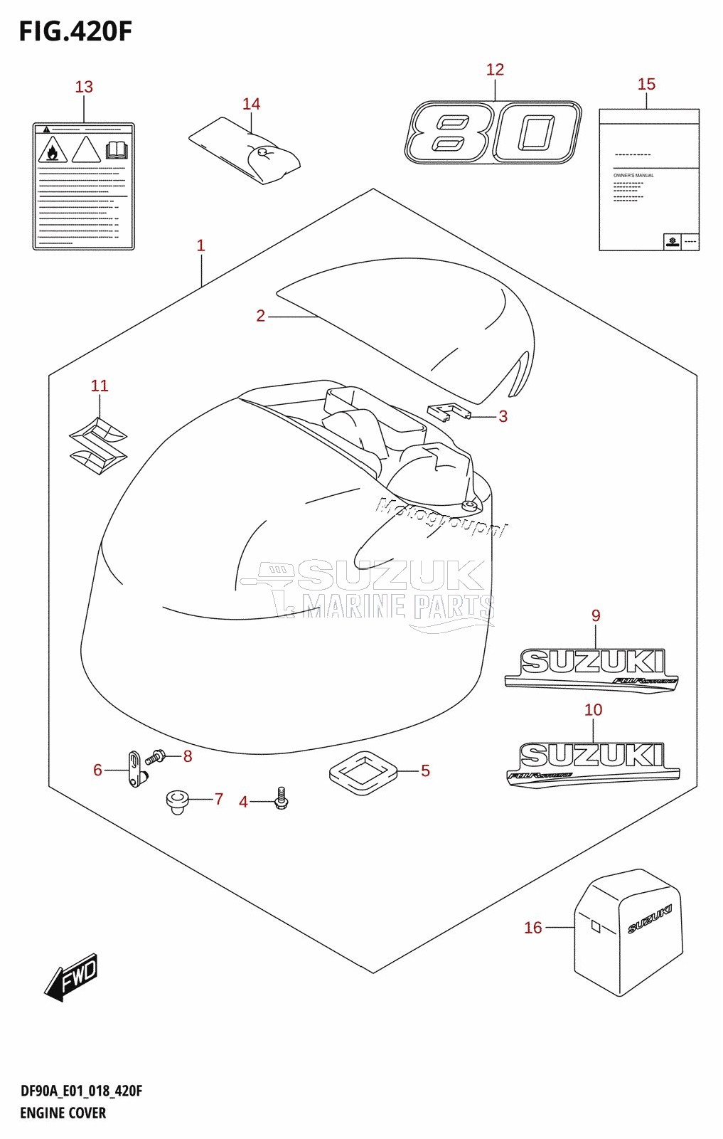 ENGINE COVER (DF80A:E40)