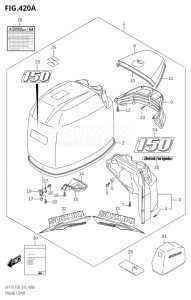 17502F-510001 (2005) 175hp E03-USA (DF175TG) DF175TG drawing ENGINE COVER (DF150T:E03)