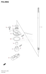 DF250 From 25003F-310001 (E03)  2013 drawing CLUTCH ROD (DF250ST:E03)