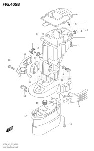 02002F-040001 (2020) 20hp E01 P01 P40-Gen. Export 1 (DF20A   DF20A    DF20AR   DF20AR    DF20AT   DF20AT    DF20ATH   DF20ATH) DF20A drawing DRIVE SHAFT HOUSING (P40)