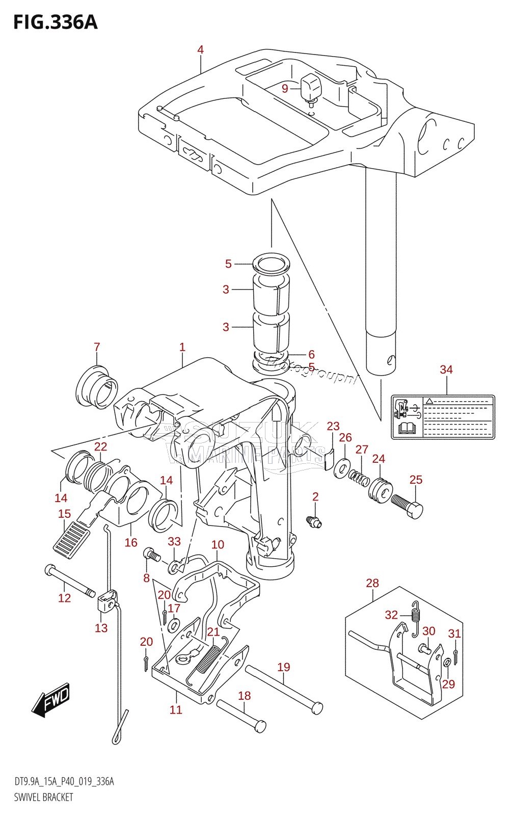 SWIVEL BRACKET (P36,P81,DT9.9AK:P40)